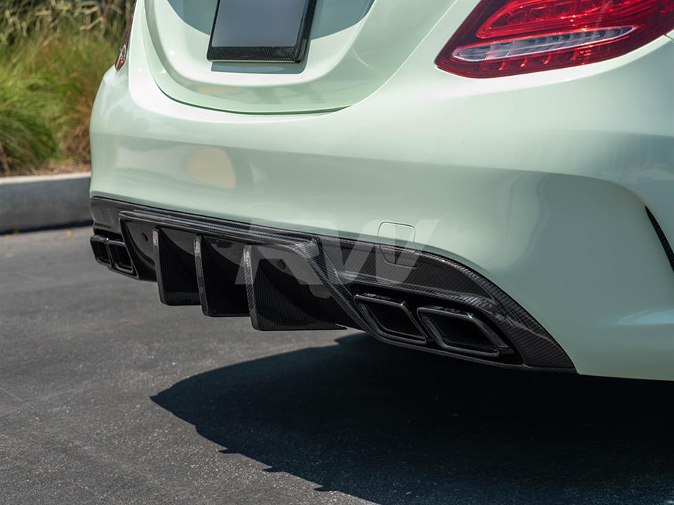 RW Carbon Mercedes W205 C63_C63S AMG DTM CF Diffuser - Image 5