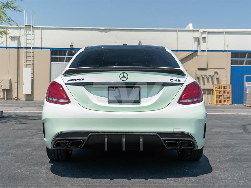 RW Carbon Mercedes W205 C63_C63S AMG DTM CF Diffuser - Image 6