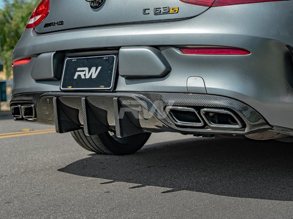 RW Carbon Mercedes W205 C63_C63S Coupe DTM CF Rear Diffuser - Image 3