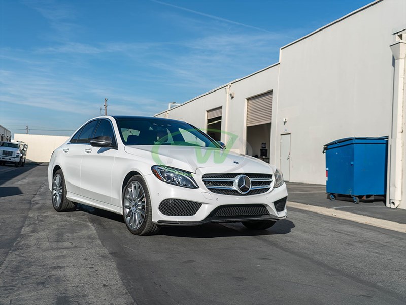 RW Carbon Mercedes W205 Carbon Fiber Front Lip Spoiler (1)