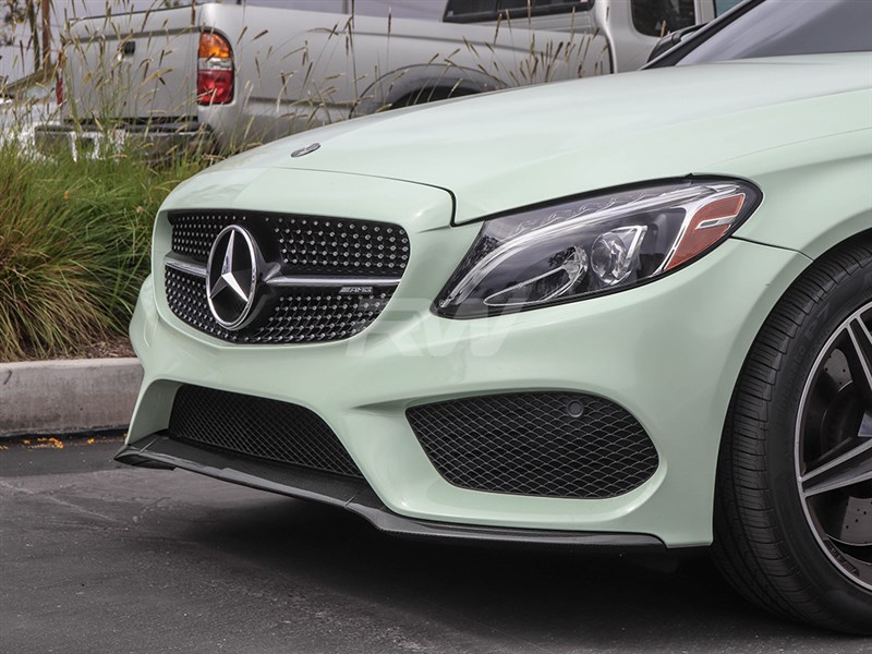 RW Carbon Mercedes W205 Carbon Fiber Front Lip Spoiler (3)