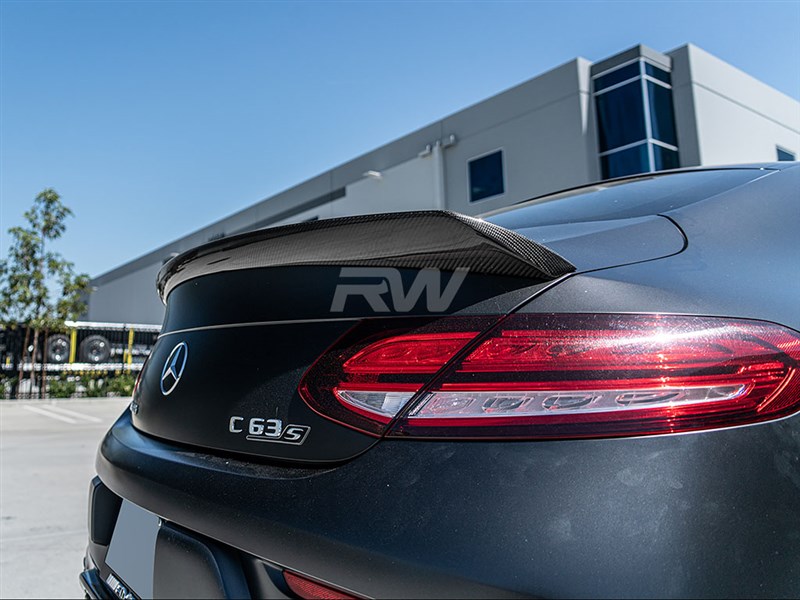 RW Carbon Mercedes W205 Coupe DTM CF Trunk Spoiler - Image 4