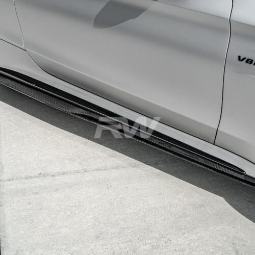 RW Carbon Mercedes W205 GTX CF Side Skirt Extensions