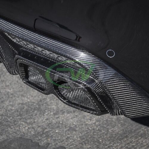 RW Carbon Mercedes W205 W212 Carbon Fiber Exhaust Tips
