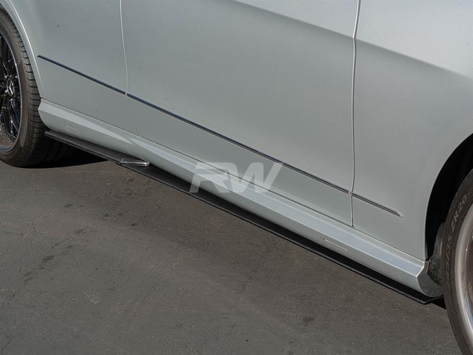 RW Carbon Mercedes W212 Carbon Fiber Side Skirt Extensions (1)