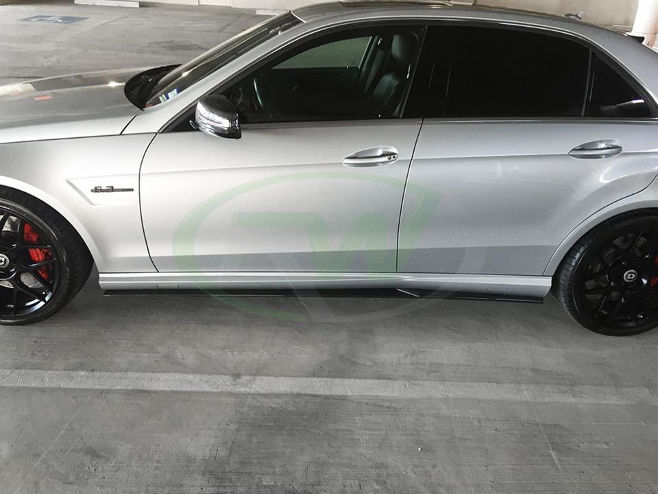 RW Carbon Mercedes W212 Carbon Fiber Side Skirt Extensions (5)