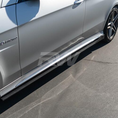 RW Carbon Mercedes W212 E63 14+ CF Side Skirt Extensions