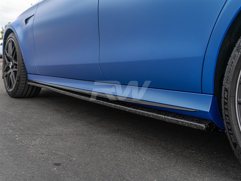 RW Carbon Mercedes W213 E63S Forged Carbon Side Skirt Extensions (1)