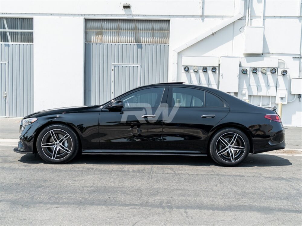 RW Carbon Mercedes W214 Carbon Fiber Side Skirt Extensions (3)