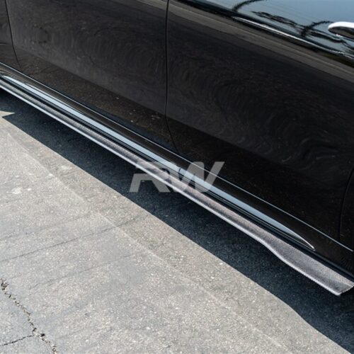 RW Carbon Mercedes W214 Carbon Fiber Side Skirt Extensions