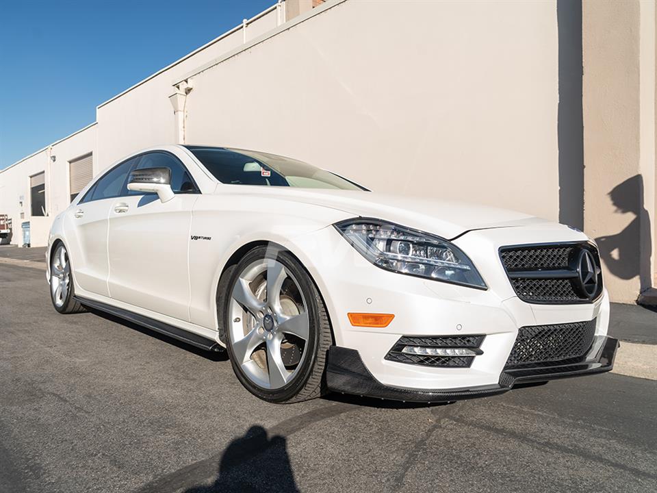 RW Carbon Mercedes W218 CLS Carbon Fiber Side Skirt Extensions (1)