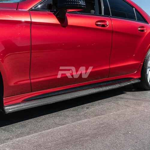RW Carbon Mercedes W218 CLS Carbon Fiber Side Skirt Extensions