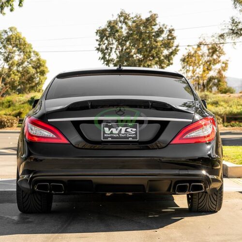 Alternative view of RW Carbon Mercedes W218 Carbon Renn Style Trunk Spoiler