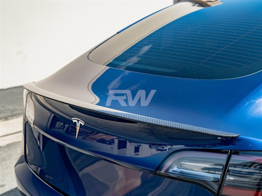 RW Carbon Tesla Model 3 Carbon Fiber Trunk Spoiler (1)
