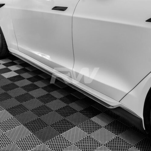 RW Carbon Tesla Model S / Plaid Carbon Fiber Side Skirt Extensions