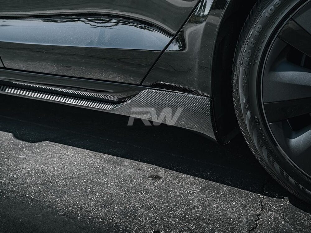 RW Carbon Tesla Model S Plaid Carbon Fiber Side Skirt Extensions (12)