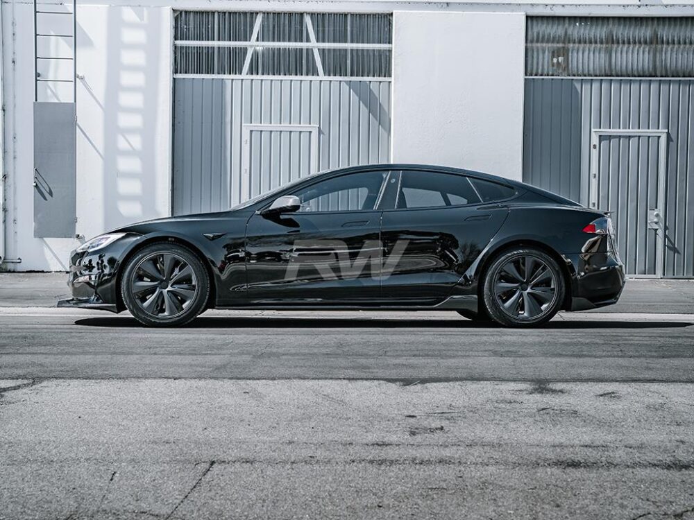 RW Carbon Tesla Model S Plaid Carbon Fiber Side Skirt Extensions (6)