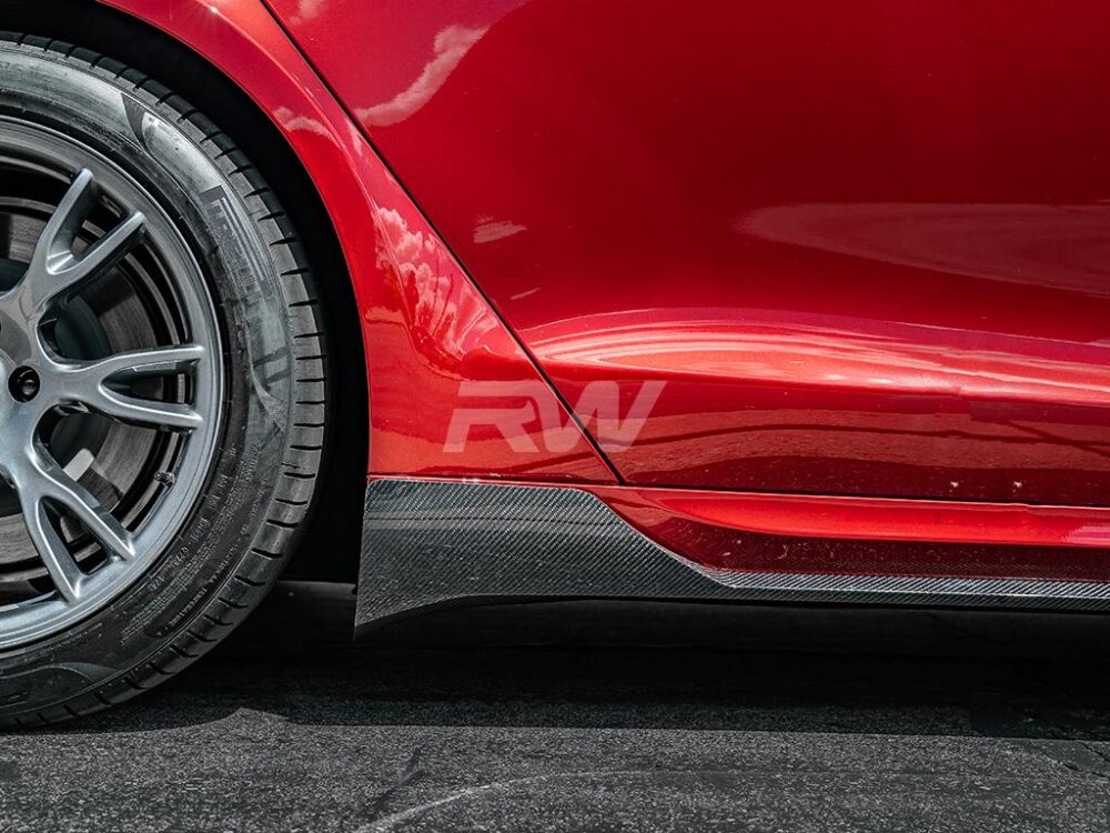 RW Carbon Tesla Model S Plaid Carbon Fiber Side Skirt Extensions (9)