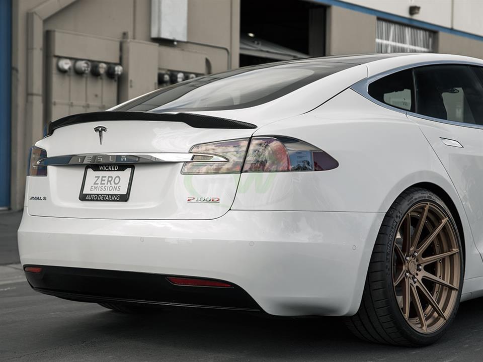 RW Carbon Tesla Model S Revo Style CF Trunk Spoiler (10)