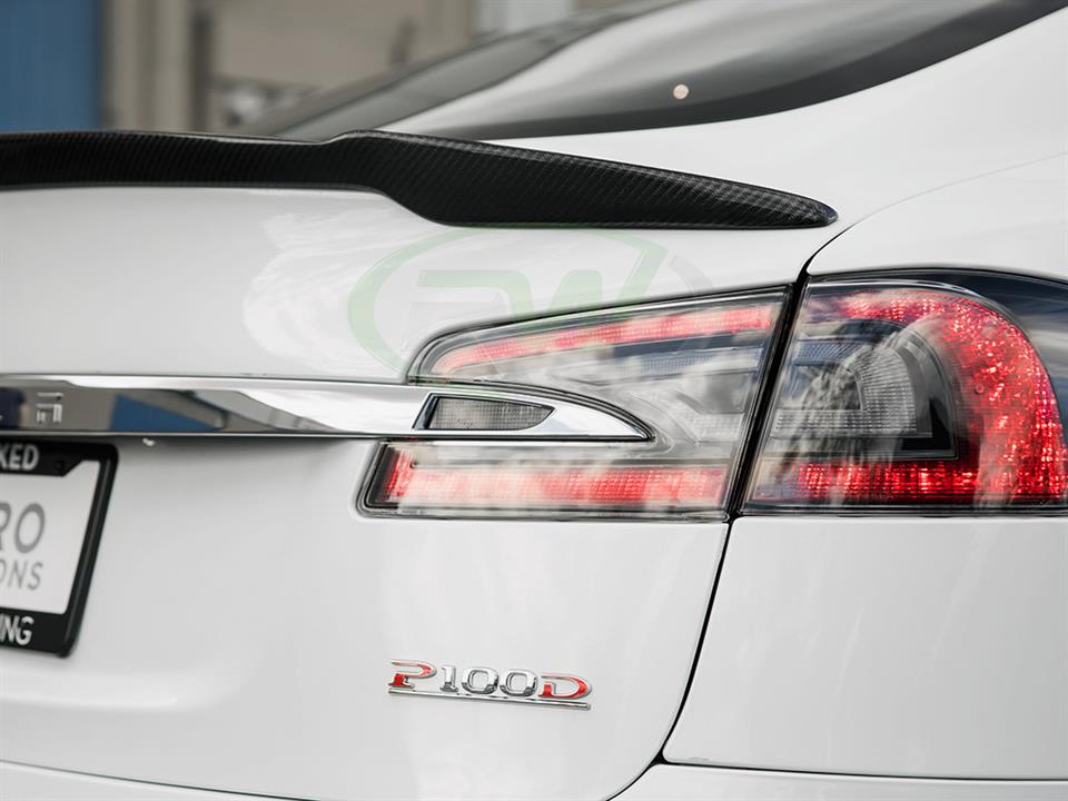 RW Carbon Tesla Model S Revo Style CF Trunk Spoiler (5)