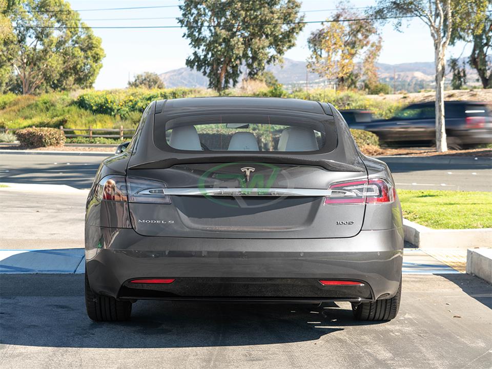 RW Carbon Tesla Model S Revo Style CF Trunk Spoiler (7)