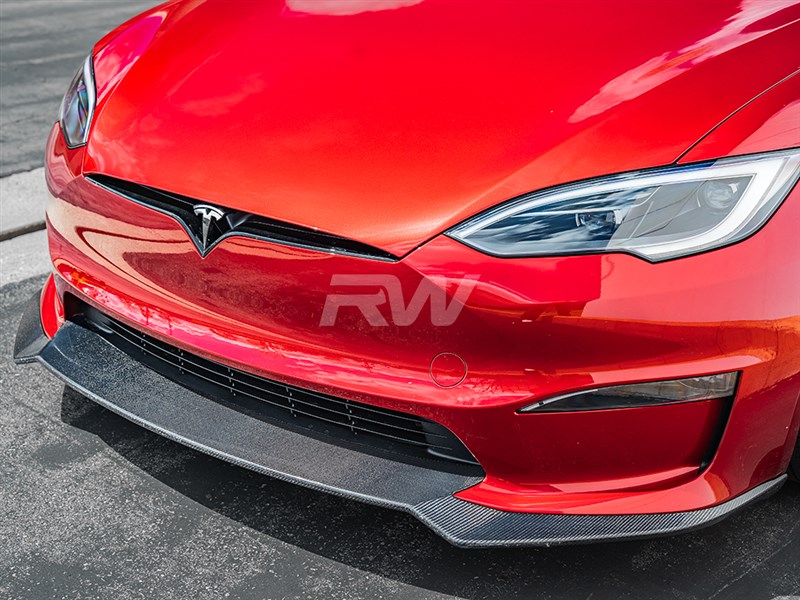 RW Carbon Tesla Model S S Plaid Carbon Fiber Front Lip (1)