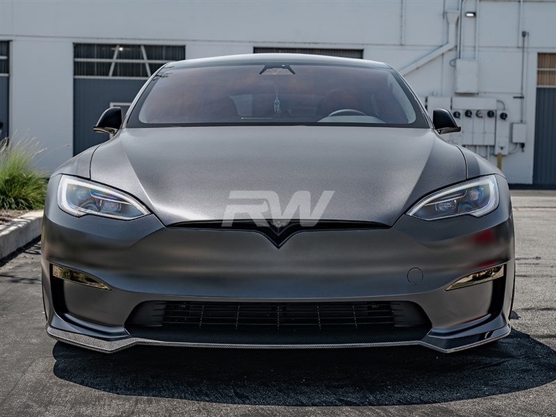 RW Carbon Tesla Model S S Plaid Carbon Fiber Front Lip (3)
