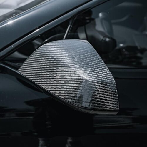 Alternative view of RW Carbon Tesla Model S / S Plaid 21+ Carbon Fiber Mirror Covers