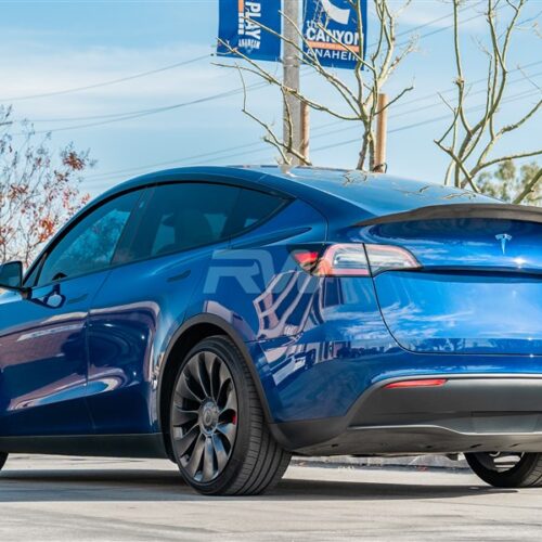 Alternative view of RW Carbon Tesla Model Y GTX Carbon Fiber Trunk Spoiler