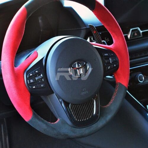 Alternative view of RW Carbon Toyota Supra A90 Carbon Fiber Steering Wheel Trim