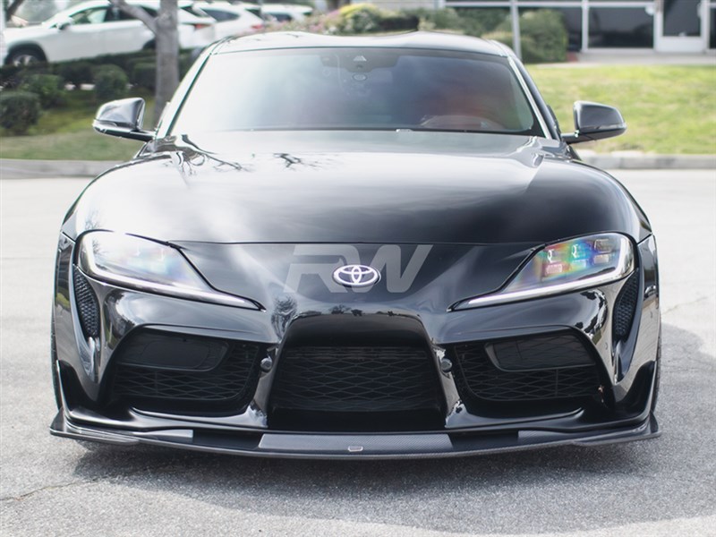 RW Carbon Toyota Supra Carbon Fiber Front Lip Spoiler - Image 2