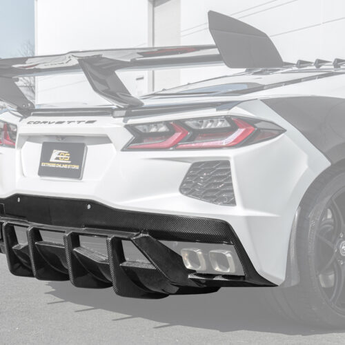 EOS 2020-Up Corvette C8 Rear Bumper Diffuser Quad Exit