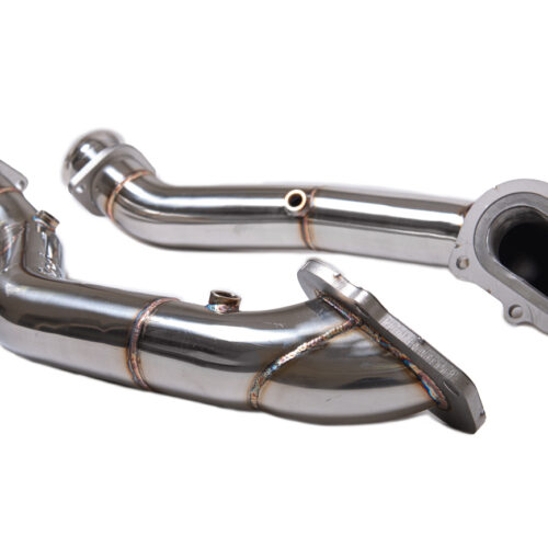 Alternative view of EOS Corvette C7 3" Stainless Steel Race Series Catless Downpipe