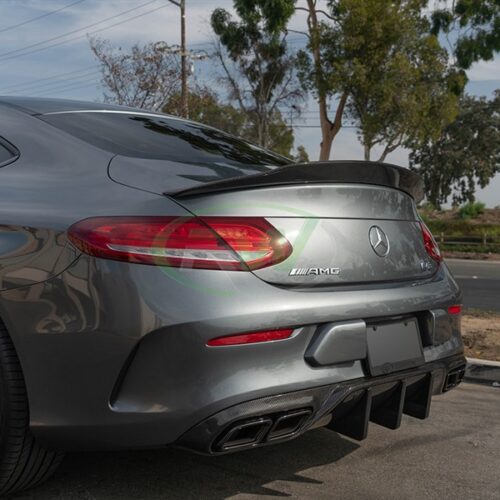 RW Carbon Mercedes W205 Coupe GTX Carbon Fiber Trunk Spoiler