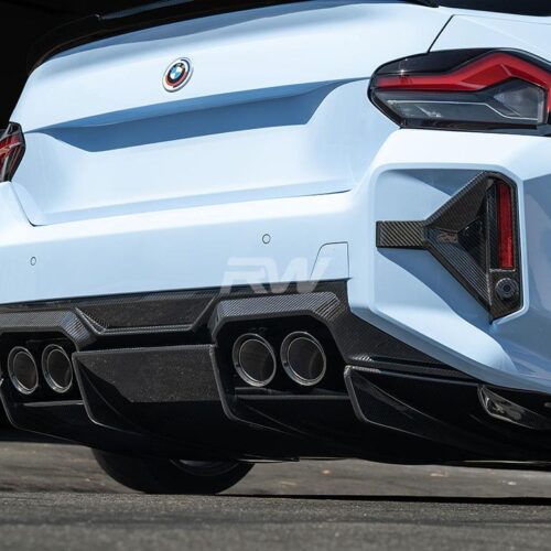Alternative view of RW Carbon BMW G87 M2 Carbon Fiber GTX Diffuser+Undertray