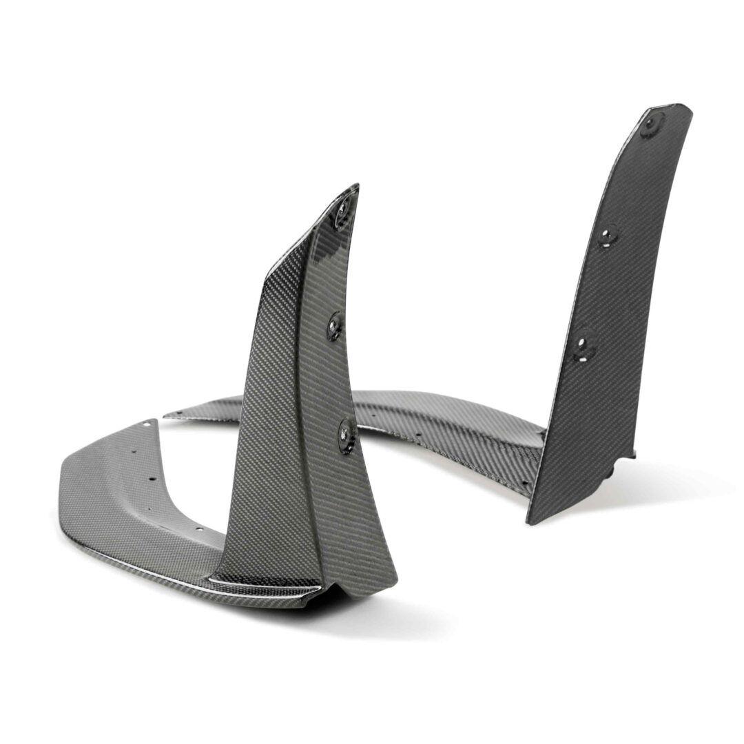 Anderson Composites Carbon Fiber Front Splitter Wickers for 2020-2022 Ford Mustang Shelby GT500 AC-FBC20FDMU500 (1)