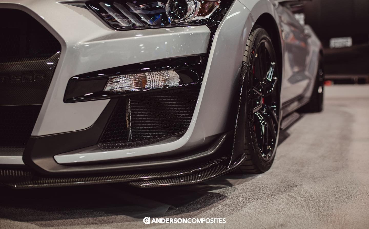 Anderson Composites Carbon Fiber Front Splitter Wickers for 2020-2022 Ford Mustang Shelby GT500 AC-FBC20FDMU500 (5)