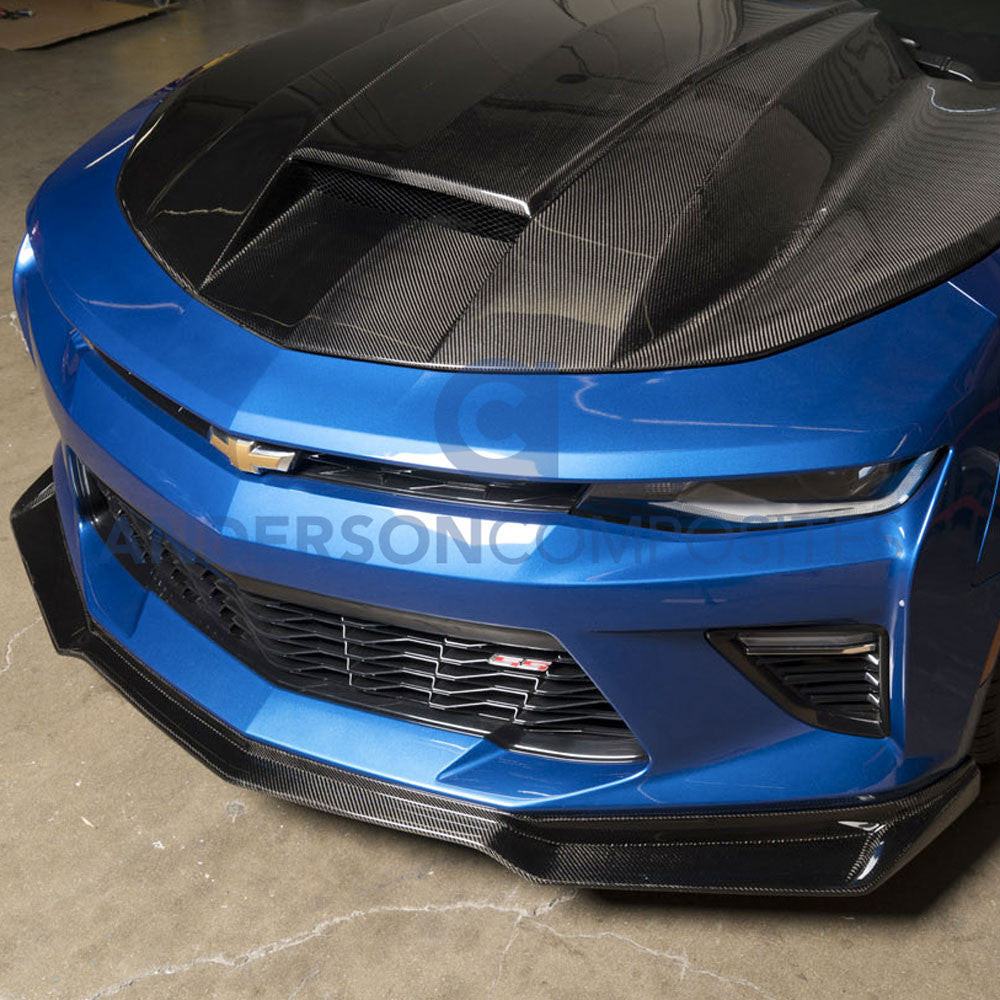 Anderson Composites Type-AZ Carbon Fiber Front Chin Spoiler For 2016-2024 Chevrolet Camaro SS_AC-FL16CHCAM-AZ_4