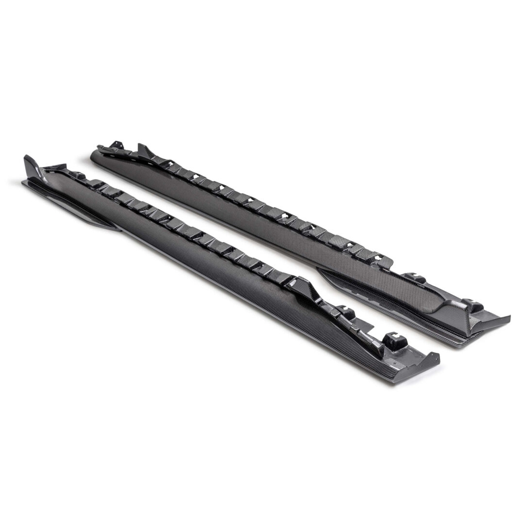 Anderson Composites Type-GT5 Carbon Fiber Side Rocker Panel Splitter For 2024-2025 Ford Mustang_AC-SS24FDMU-GT5