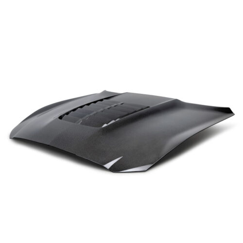 Alternative view of Anderson Composites Type-GT5 Double Sided Carbon Fiber Hood For 2015-2020 Ford Mustang Shelby GT350 & GT350R