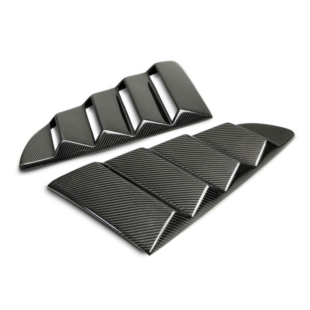 Anderson Composites Type-V Carbon Fiber Window Louvers For 2015-2023 Ford Mustang_AC-WL15FDMU-V