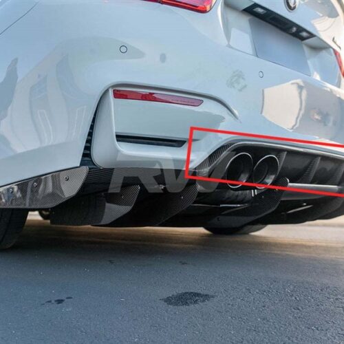 Alternative view of RW Carbon 2015-2020 BMW F8X M3 M4 Varis Style Carbon Fiber Rear Diffuser