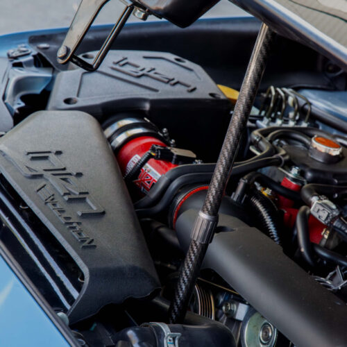 Alternative view of Seibon Carbon Fiber Hood Prop