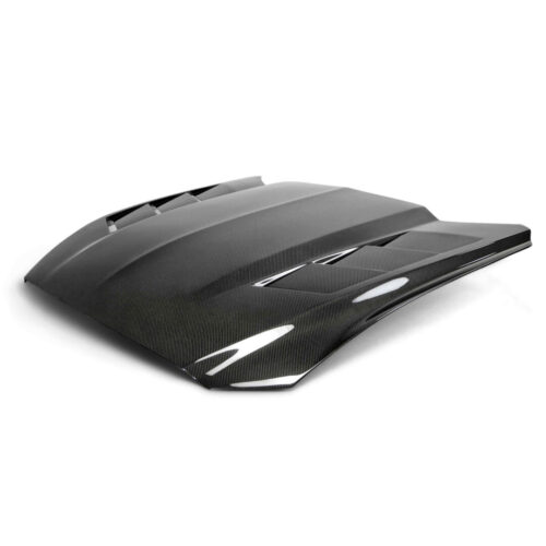 Alternative view of Seibon Carbon Heat Extractor Double Sided Carbon Fiber Hood for 2015-2017 Ford Mustang