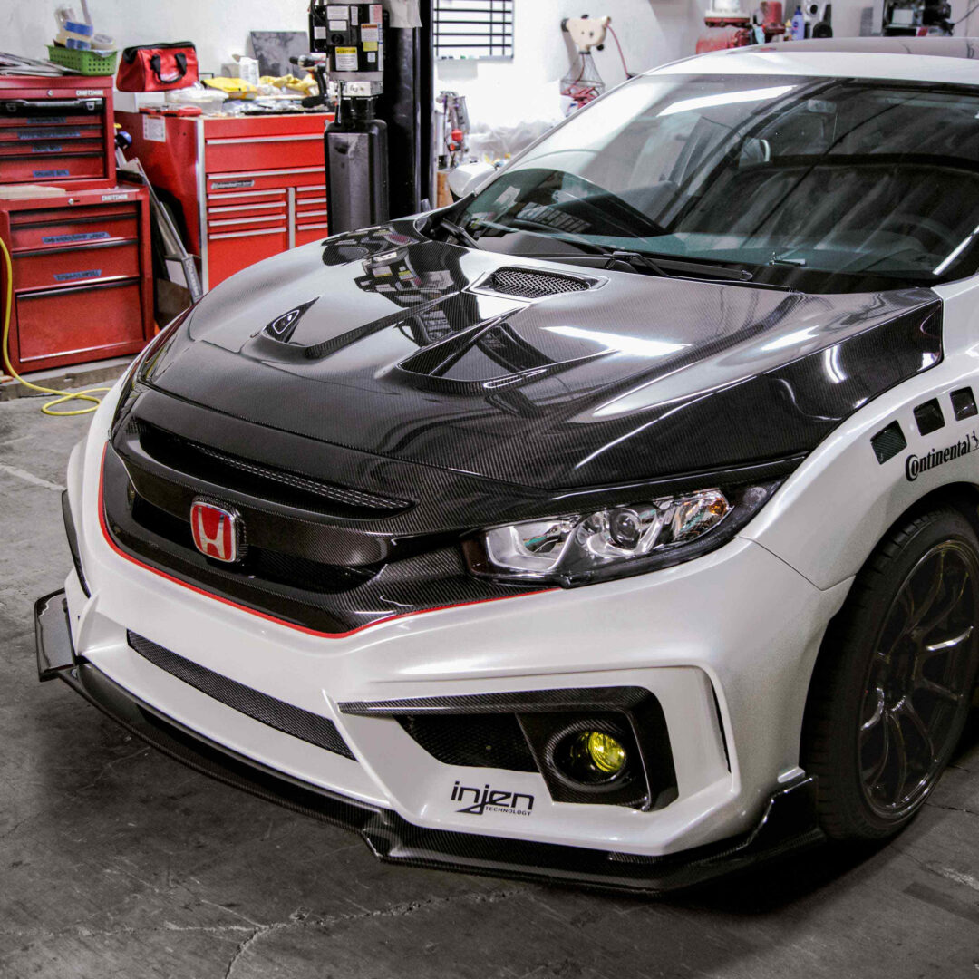 Seibon Carbon MR-Style Carbon Fiber Hood For 2016-2021 Honda Civic 2dr4dr HD16HDCV-MR_6