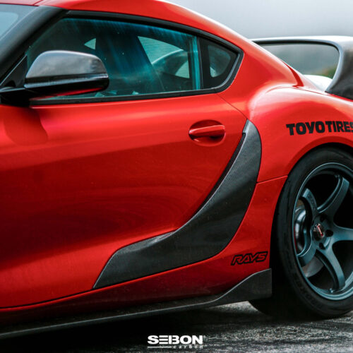 Alternative view of Seibon Carbon OEM-Style Carbon Fiber Door Garnish for 2020-2026 Toyota GR Supra