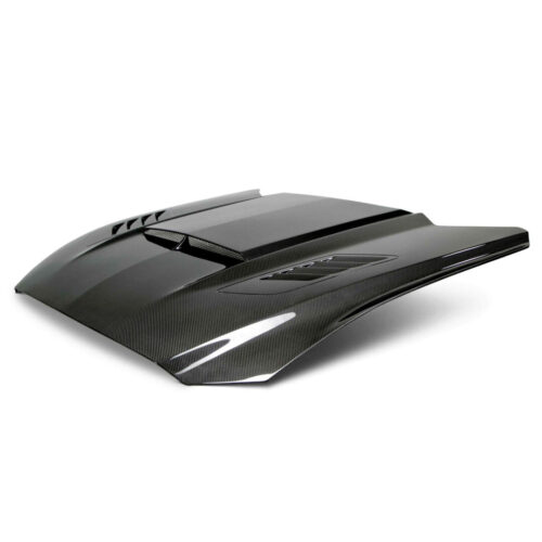 Alternative view of Seibon Carbon Ram Air Double Sided Carbon Fiber Hood for 2015-2017 Ford Mustang