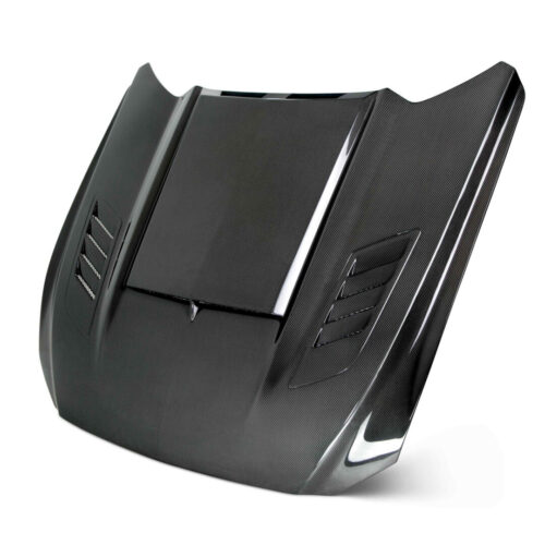 Seibon Carbon Ram Air Double Sided Carbon Fiber Hood for 2015-2017 Ford Mustang