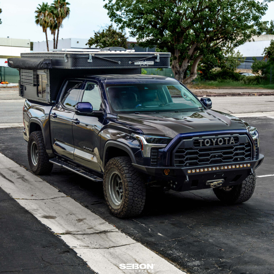 Seibon Carbon TS-Style Carbon Fiber Hood For 2022-2025 Toyota Tundra - 2023-2025 Toyota Sequoia HD23TYTU-TS_11
