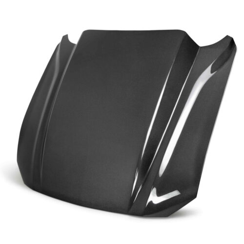 Anderson Composites Type-CJ Double Sided Carbon Fiber 4 Inch Cowl Hood for 2018-2023 Ford Mustang